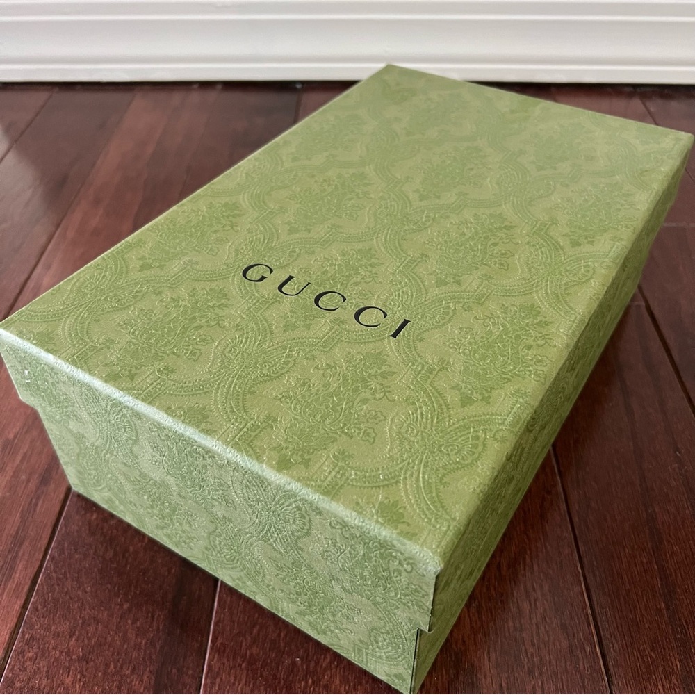 Gucci Light Green Embossed Logo Shoe Box